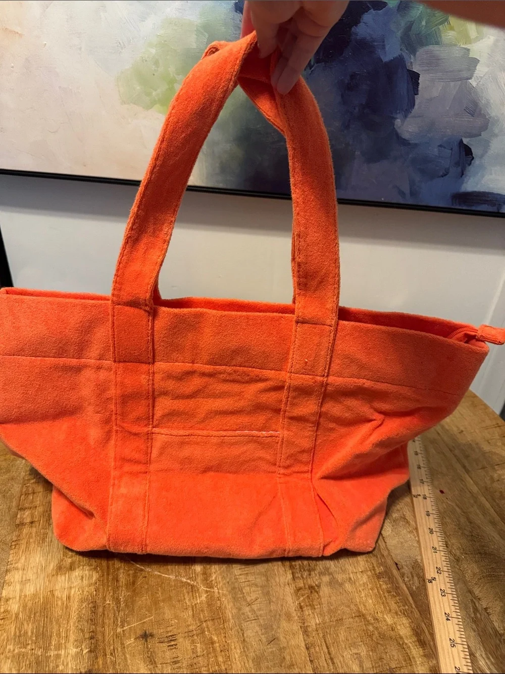 Shialeah Orange Suede Tote Bag - Women's Carryall